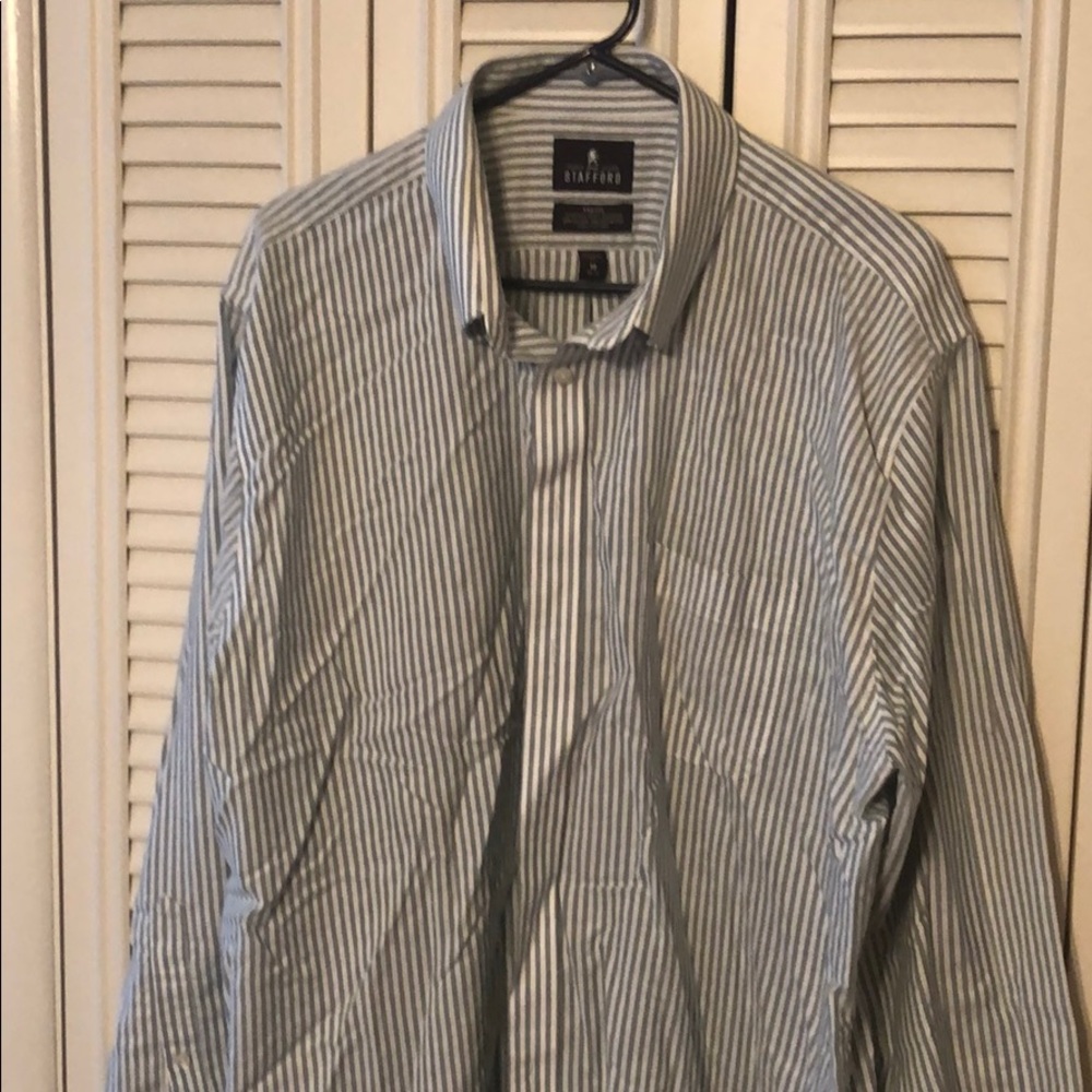 2 men’s cotton oxford dress shirts 18 34/35